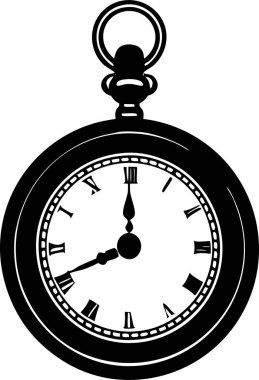 Beyaz arka plan üzerinde izole klasik cep saati 