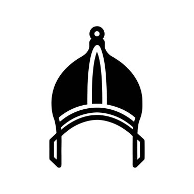  karikatür stili chullo simgesi üzerine beyaz içerir