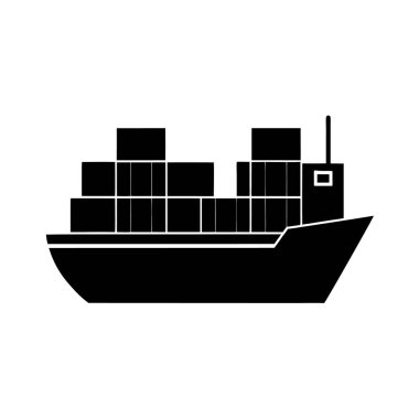 kargo gemisi siluet simgesi