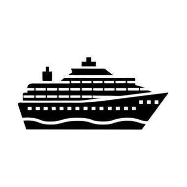 seyahat gemisi siluet simgesi - çoklu güverte