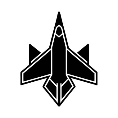 Savaşçı-jet-siluet-simge-açısal-askeri