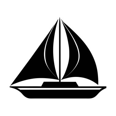 yelkenli-siluet-simge tam yelken