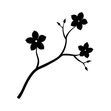 Katı beyaz zemin üzerinde ağaç dalı silueti