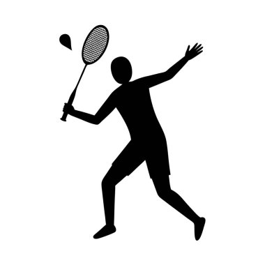 badminton-player-siluet-simge-tasarım-dahil