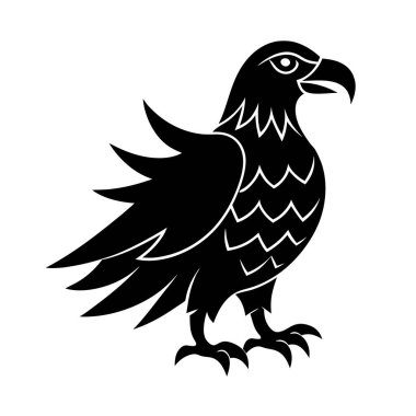 çizgi film stili-kartal-vektör-illüstrasyonu- dahil
