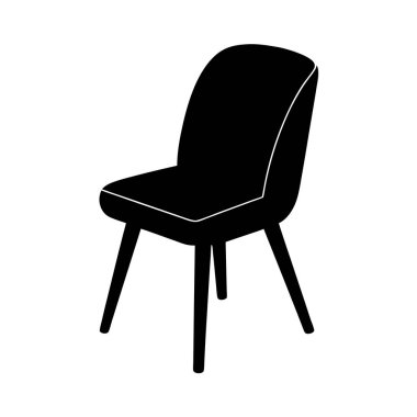  sandalye-ikon-vektör-illüstrasyon-üstüne-beyaz içerir