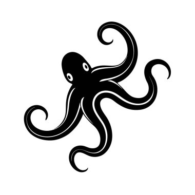  kıvrımlı ahtapot-kol-oyma-vektörü