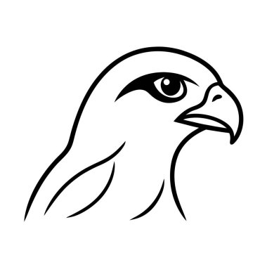 Şahin-kuş-kafa-simge-illüstrasyon-sonrası dahil