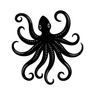 İşleme-ahtapot dokunaçları-illüstrasyon içerir