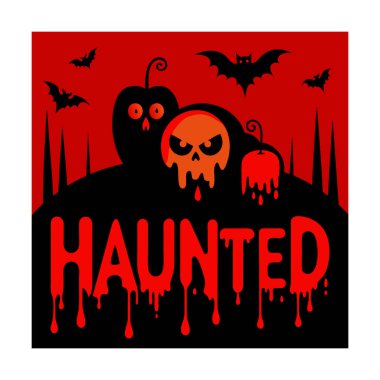 haunted-halloween-poster-with-pumpkins--dripping