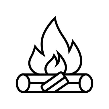 asgari yakacak odun simgesi tasarımı içerir-
