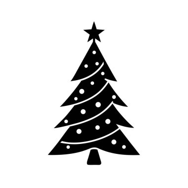  Yeşil bir Noel ağacının minimalist-vektörü