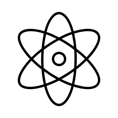 çizilmiş-atom-simge-vektör-üstüne-beyaz 'ı içerir-