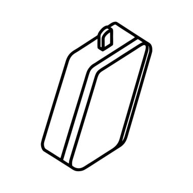 taşınabilir şarj gücü banka simgesi içerir