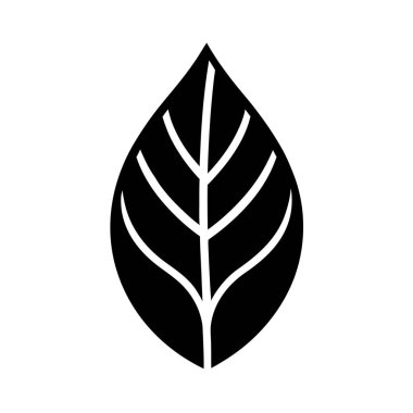 Basit-yeşil-yaprak-simgesi-üstüne-beyaz-sırt içerir