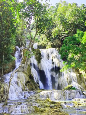 Kuang si waterfall Luang prabangKuang Si Falls is a must visit when in Luang Prabang, Laos clipart