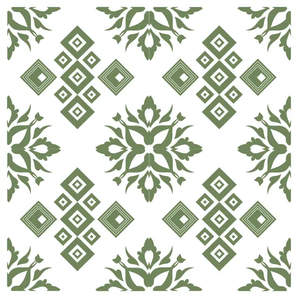 Dekor şablonu resimde tekrarlanan flora çizimi