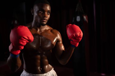 Yabancı boksörlerin Muay Thai 'ye karşı portresi yumruk, ayak, diz ve dirsek gibi silahların kullanıldığı bir Tayland dövüş sanatıdır..
