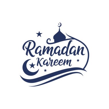 raamadan kareem siluet logo vektör çizgisi sanat logosu tasarımı