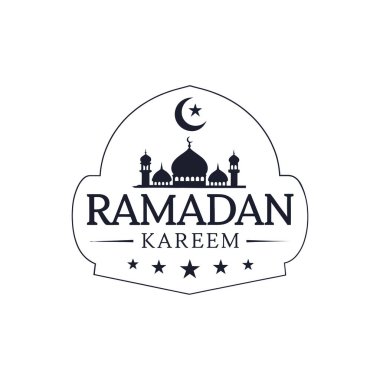 ramadan kareem silhouette logo vector line art logo design clipart