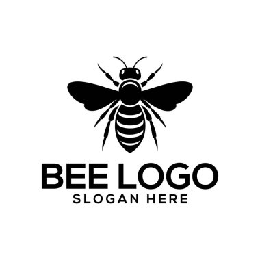 Arı silueti logo vektör çizgisi sanat logosu tasarımı
