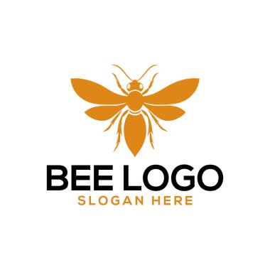 Arı silueti logo vektör çizgisi sanat logosu tasarımı