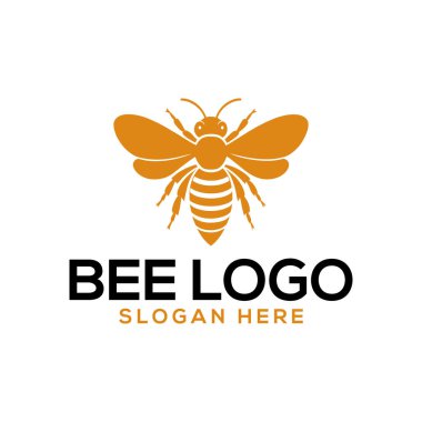 Arı silueti logo vektör çizgisi sanat logosu tasarımı