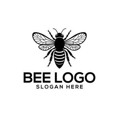 Arı silueti logo vektör çizgisi sanat logosu tasarımı
