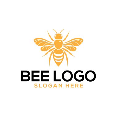 Arı silueti logo vektör çizgisi sanat logosu tasarımı