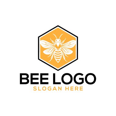 Arı silueti logo vektör çizgisi sanat logosu tasarımı