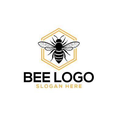 Arı silueti logo vektör çizgisi sanat logosu tasarımı