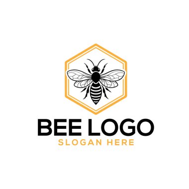 Arı silueti logo vektör çizgisi sanat logosu tasarımı