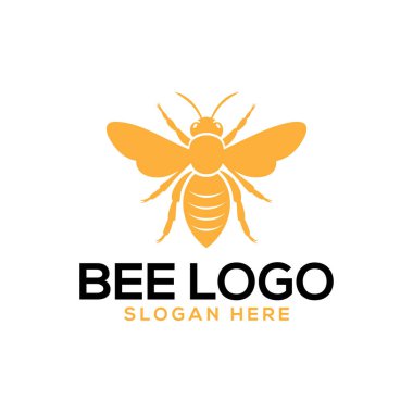 Arı silueti logo vektör çizgisi sanat logosu tasarımı
