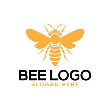 Arı silueti logo vektör çizgisi sanat logosu tasarımı