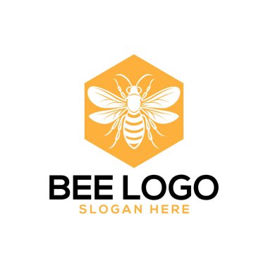 Arı silueti logo vektör çizgisi sanat logosu tasarımı
