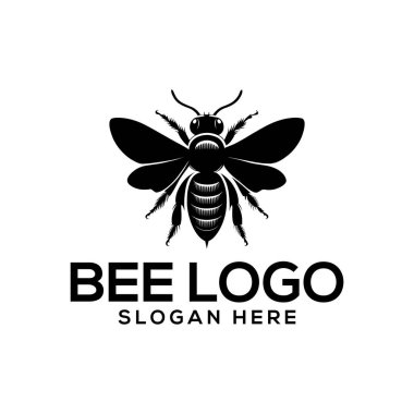 Arı silueti logo vektör çizgisi sanat logosu tasarımı