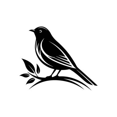 kuş silueti logo vektör çizgisi sanat logosu tasarımı