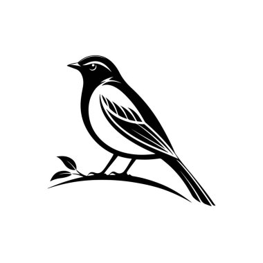 kuş silueti logo vektör çizgisi sanat logosu tasarımı