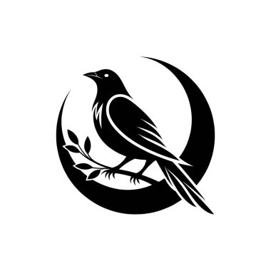 kuş silueti logo vektör çizgisi sanat logosu tasarımı