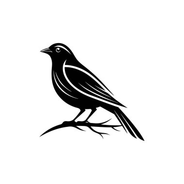 kuş silueti logo vektör çizgisi sanat logosu tasarımı