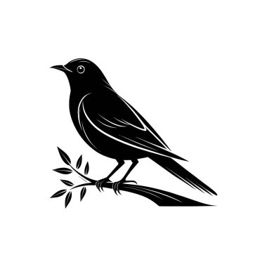 kuş silueti logo vektör çizgisi sanat logosu tasarımı