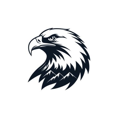 kartal silueti logo vektör çizgisi sanat logosu tasarımı