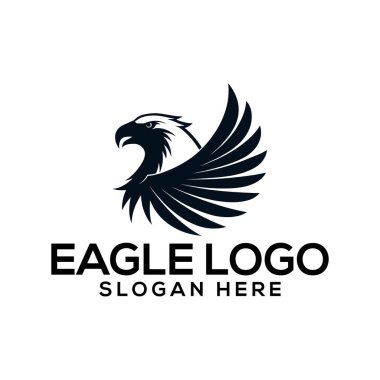 kartal silueti logo vektör çizgisi sanat logosu tasarımı