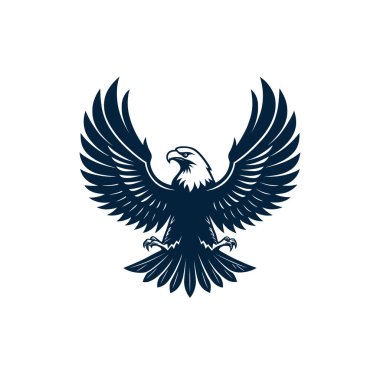 kartal silueti logo vektör çizgisi sanat logosu tasarımı