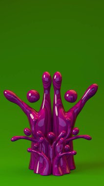 Soyut insan benzeri figürler bir ağaç şeklinde dizilmiş, çeşitli aile veya topluluk bağlantılarını temsil eden, yumuşak ortam ışıklandırmasıyla düzgün bir gradyan yüzey üzerinde duran