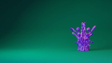 Soyut insan benzeri figürler bir ağaç şeklinde dizilmiş, çeşitli aile veya topluluk bağlantılarını temsil eden, yumuşak ortam ışıklandırmasıyla düzgün bir gradyan yüzey üzerinde duran