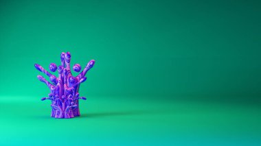 Soyut insan benzeri figürler bir ağaç şeklinde dizilmiş, çeşitli aile veya topluluk bağlantılarını temsil eden, yumuşak ortam ışıklandırmasıyla düzgün bir gradyan yüzey üzerinde duran