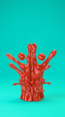 Soyut insan benzeri figürler bir ağaç şeklinde dizilmiş, çeşitli aile veya topluluk bağlantılarını temsil eden, yumuşak ortam ışıklandırmasıyla düzgün bir gradyan yüzey üzerinde duran