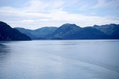 Buzul Körfezi Ulusal Parkı 'ndaki yemyeşil tepeler ve sakin sular Alaska' nın el değmemiş vahşi doğasının bir kanıtı..