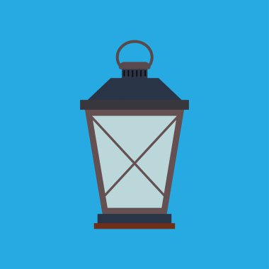 Vintage Düz Fener Vektör Tasarımı